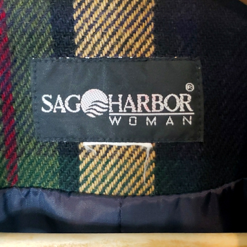 Vintage Plaid Blazer - Red, Green, Tan - Picture 7 of 7